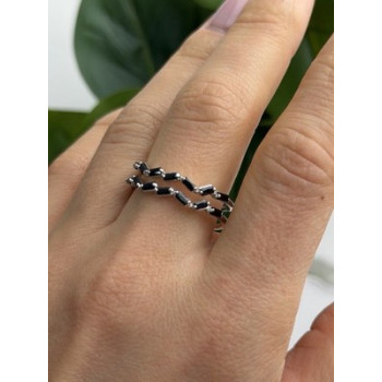 Bomb Party 925 Sterling Silver Tourmaline Ring Size 10