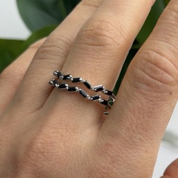 Bomb Party 925 Sterling Silver Tourmaline Ring Size 10