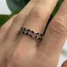 Bomb Party 925 Sterling Silver Tourmaline Ring Size 10