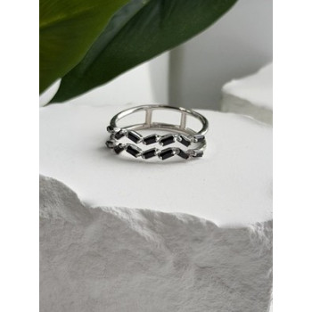 Bomb Party 925 Sterling Silver Tourmaline Ring Size 10