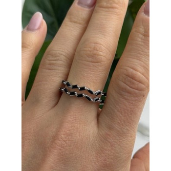 Bomb Party 925 Sterling Silver Tourmaline Ring Size 10