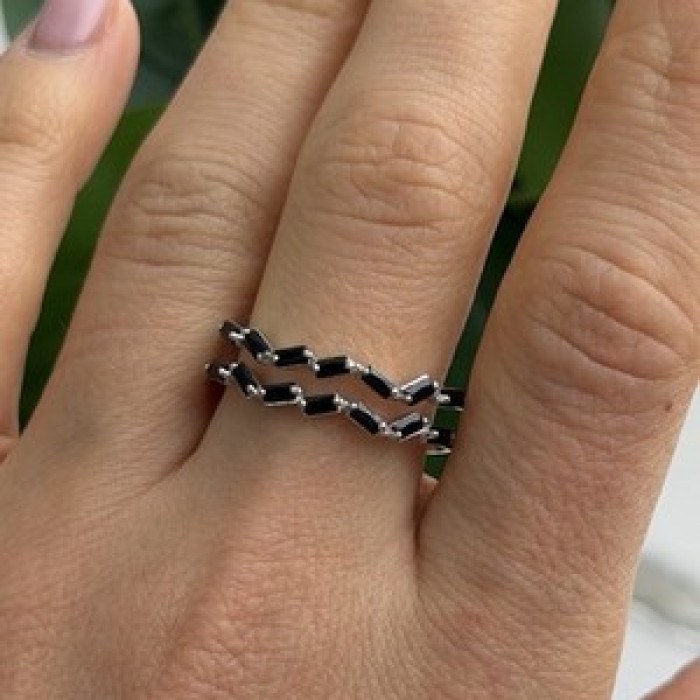 Bomb Party 925 Sterling Silver Tourmaline Ring Size 10