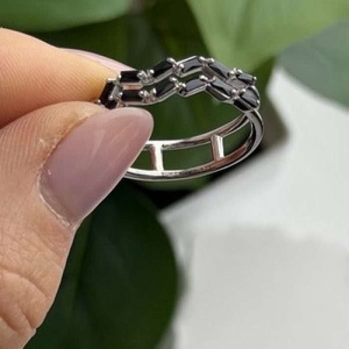 Bomb Party 925 Sterling Silver Tourmaline Ring Size 10
