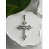 925 Sterling Silver Cz Cross Length 1.9 in