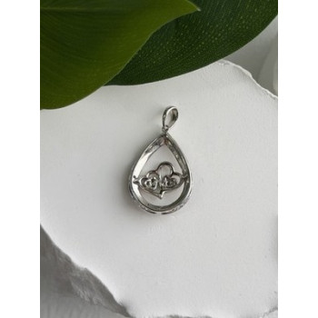 925 Sterling Silver Diamond 0.09 ctw Heart Pendant