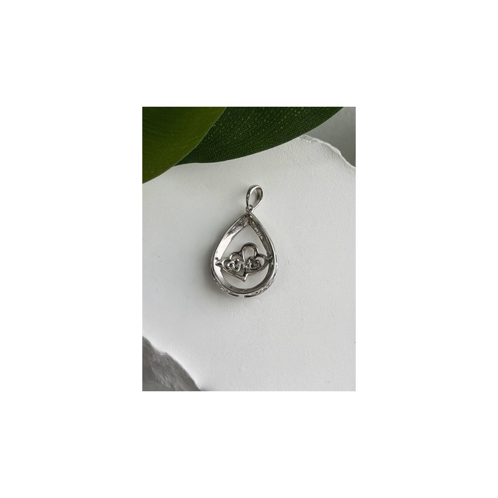 925 Sterling Silver Diamond 0.09 ctw Heart Pendant