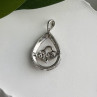 925 Sterling Silver Diamond 0.09 ctw Heart Pendant