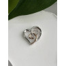 JWBR 10K Yellow Gold & 925 Sterling Silver Diamond Heart Pendant