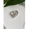 JWBR 10K Yellow Gold & 925 Sterling Silver Diamond Heart Pendant