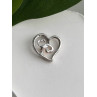 JWBR 10K Yellow Gold & 925 Sterling Silver Diamond Heart Pendant