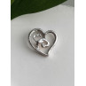 JWBR 10K Yellow Gold & 925 Sterling Silver Diamond Heart Pendant