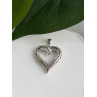 925 Sterling Silver & Gold Plated Diamond Heart Pendant