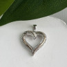 925 Sterling Silver & Gold Plated Diamond Heart Pendant