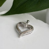 925 Sterling Silver & Gold Plated Diamond Heart Pendant
