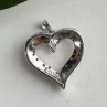 925 Sterling Silver & Gold Plated Diamond Heart Pendant
