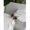 Vintage 925 Sterling Silver Amethyst Earrings