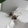 Vintage 925 Sterling Silver Amethyst Earrings