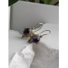 Vintage 925 Sterling Silver Amethyst Earrings