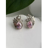 Lovely 925 Sterling Silver Pink Spinel Earrings