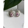 Lovely 925 Sterling Silver Pink Spinel Earrings