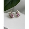 Lovely 925 Sterling Silver Pink Spinel Earrings