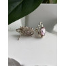Lovely 925 Sterling Silver Pink Spinel Earrings