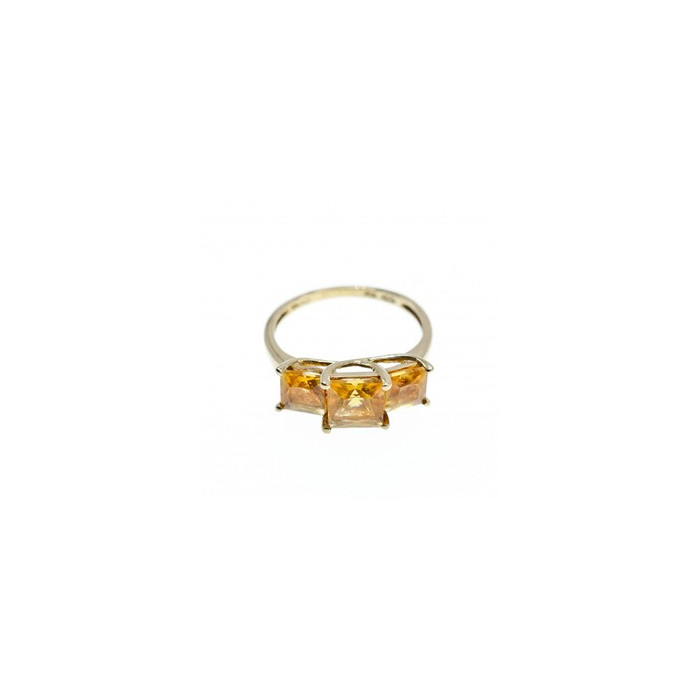 10K YELLOW GOLD HELIODOR RING SIZE 7.25