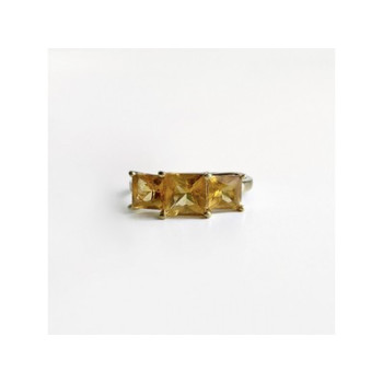 10K YELLOW GOLD HELIODOR RING SIZE 7.25