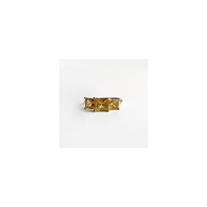 10K YELLOW GOLD HELIODOR RING SIZE 7.25