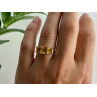 10K YELLOW GOLD HELIODOR RING SIZE 7.25