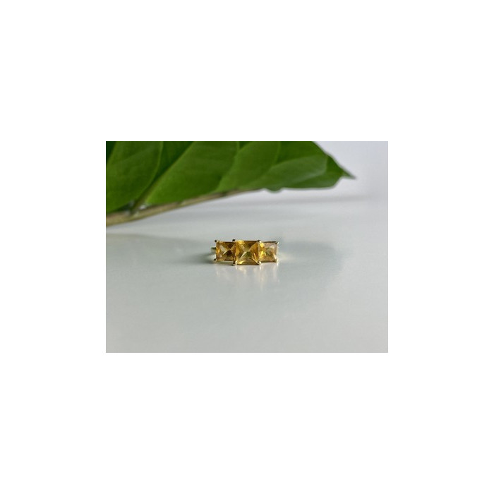 10K YELLOW GOLD HELIODOR RING SIZE 7.25