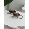 Vintage 925 Sterling Silver Amber Earrings