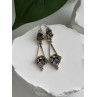 925 Sterling Silver Amethyst Peridot Citrine Earrings