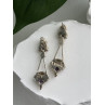 925 Sterling Silver Amethyst Peridot Citrine Earrings