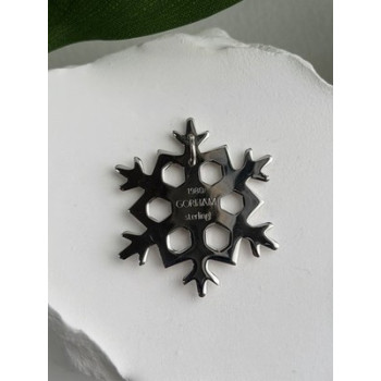 1980 Gorham 925 Sterling Silver Snowflake Pendant