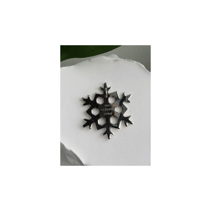1980 Gorham 925 Sterling Silver Snowflake Pendant