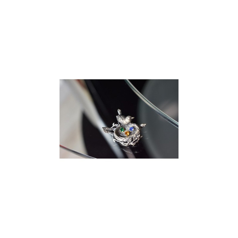 Vintage 925 Sterling Silver Multicolor CZ 