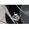 Vintage 925 Sterling Silver Multicolor CZ 