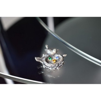 Vintage 925 Sterling Silver Multicolor CZ 