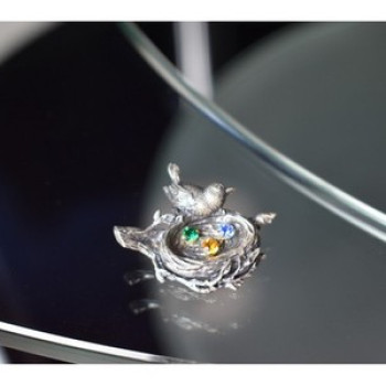 Vintage 925 Sterling Silver Multicolor CZ 