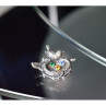 Vintage 925 Sterling Silver Multicolor CZ 