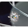 Vintage 925 Sterling Silver Multicolor CZ 