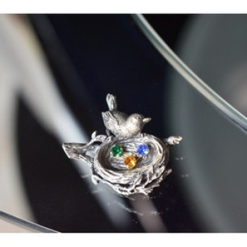 Vintage 925 Sterling Silver Multicolor CZ 