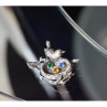Vintage 925 Sterling Silver Multicolor CZ 