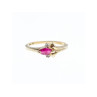 10K YELLOW GOLD RUBY & DIAMONDS RING SIZE 6.75