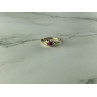 10K YELLOW GOLD RUBY & DIAMONDS RING SIZE 6.75