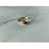 10K YELLOW GOLD RUBY & DIAMONDS RING SIZE 6.75
