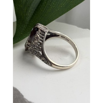 925 Sterling Silver Brown Tourmaline Ring Size 7