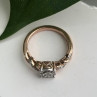 925 Sterling Silver Rose Gold Plated  Diamond  0.07 ctw Ring Size 7