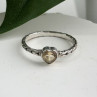 ATI 925 Sterling Silver Citrine Heart  Ring Size 6.5